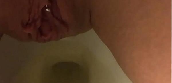  My Pretty Pierced Pussy Peeing